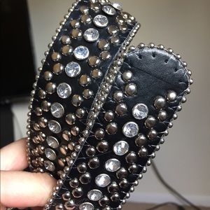 Super cute black rhinestone belt